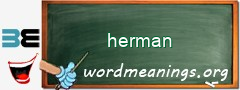 WordMeaning blackboard for herman